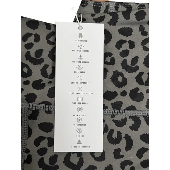 𝅺allfenix Leggings & Sports Bra Set Gray Black Leopard Size Small New With Tags - Picture 7 of 13